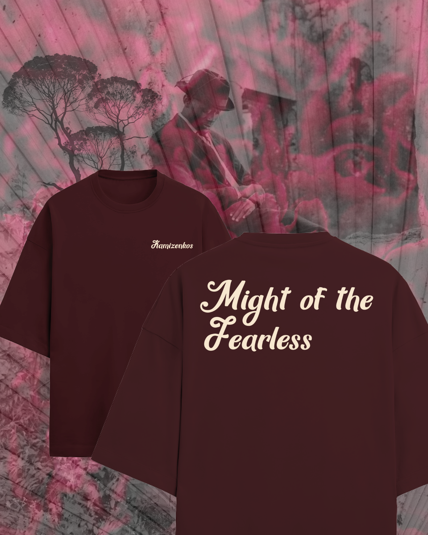 Might of the Fearless - Terry Oversized Tee - Image 1
